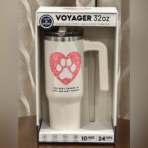 Life is Good “The Best Things in Life are not Things” Heart & Paw Print Tumbler